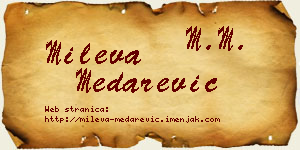 Mileva Medarević vizit kartica